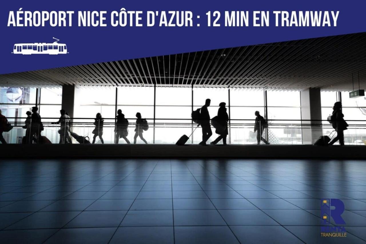 Appartement Riviera 3 Aeroport Wifi Climatisation